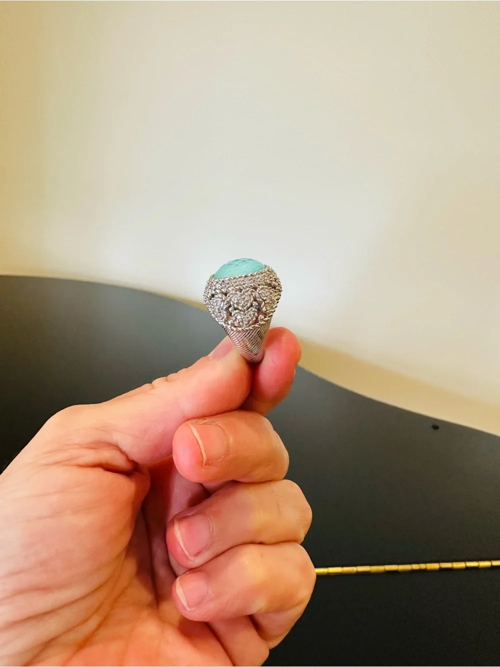 Judith Ripka Luxury Vintage Retro Designer Couture Runway RARE Authentic Ring